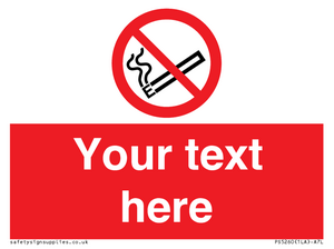 Custom No E-cigarettes / Vaping Sign